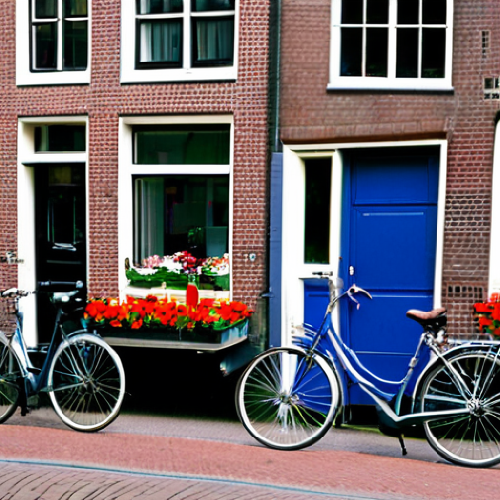 네덜란드 홍등가 방문 시 주의사항 - Daytime Canal Scene**

"A charming daytime scene along an Amsterdam canal in the Red Light District....